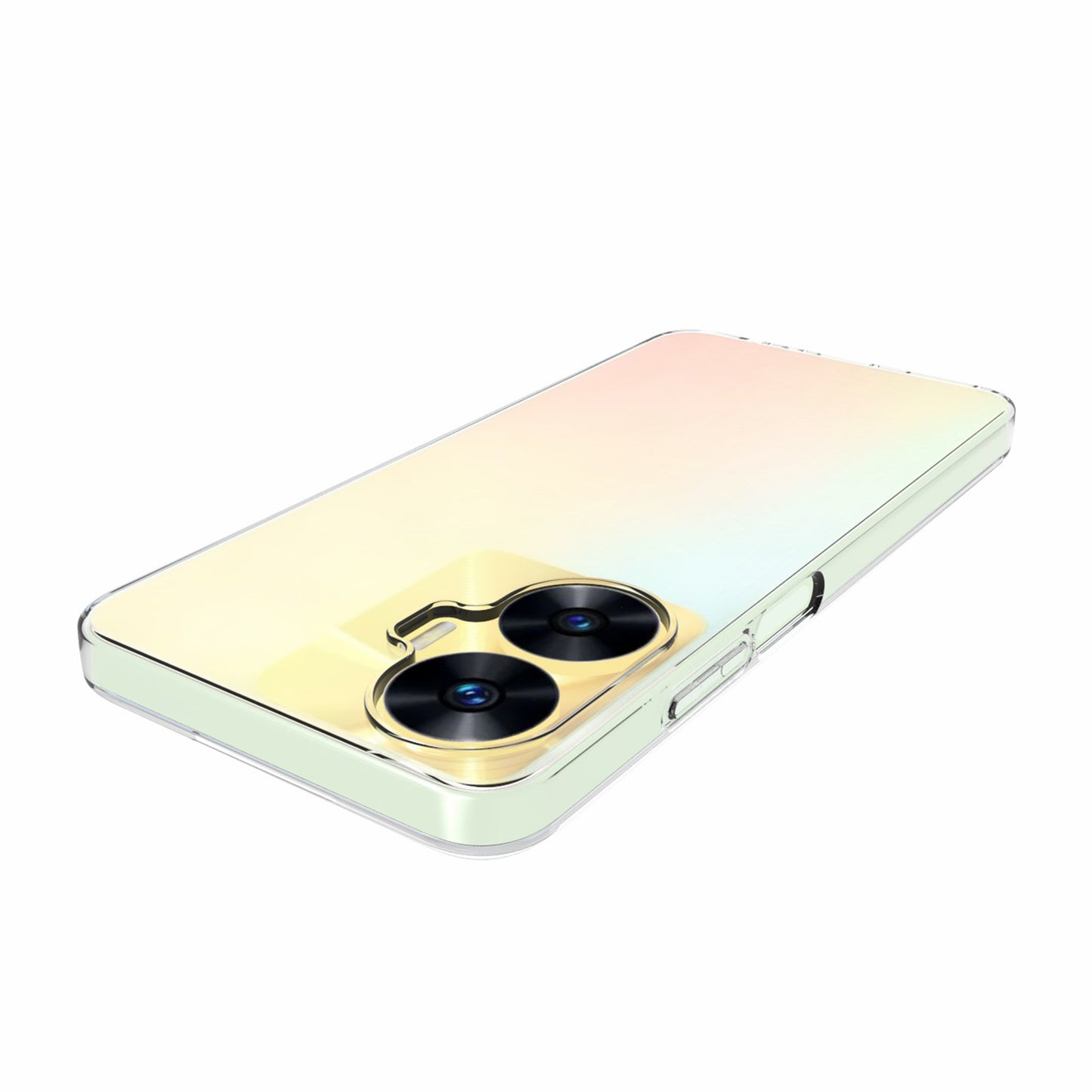 10Pcs / Pack Transparent TPU Phone Case for Realme C55 , Inner Watermark-Free Cell Phone Cover