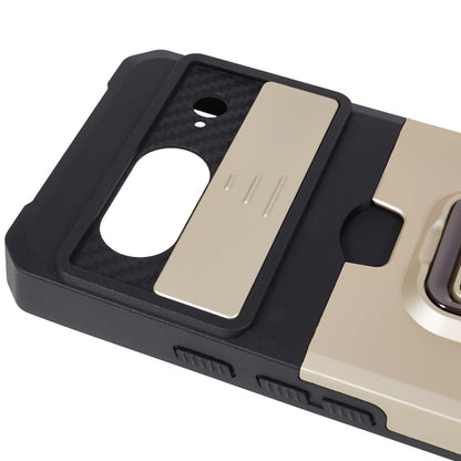For Google Pixel 8 Card Holder Kickstand Phone Case Slide Lens Protection PC+TPU Phone Cover
