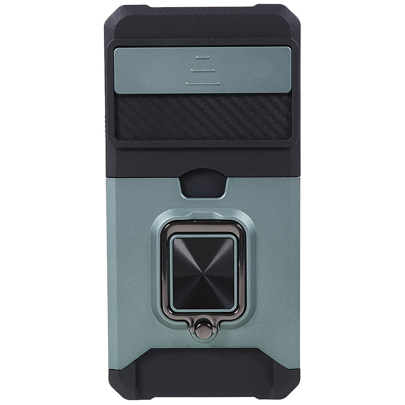 For Google Pixel 8 Card Holder Kickstand Phone Case Slide Lens Protection PC+TPU Phone Cover