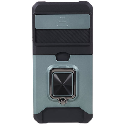 For Google Pixel 8 Card Holder Kickstand Phone Case Slide Lens Protection PC+TPU Phone Cover