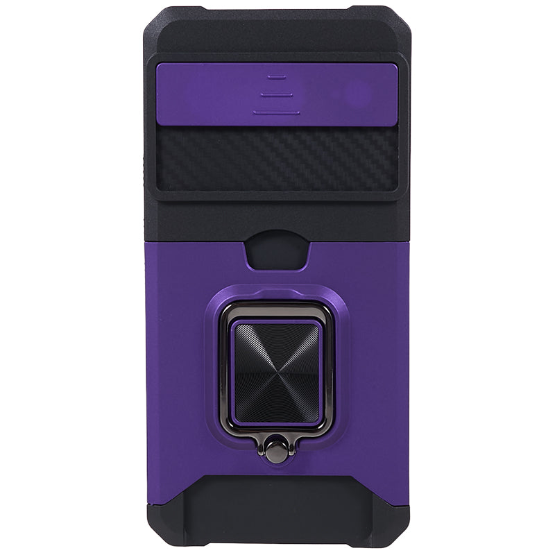 For Google Pixel 8 Card Holder Kickstand Phone Case Slide Lens Protection PC+TPU Phone Cover