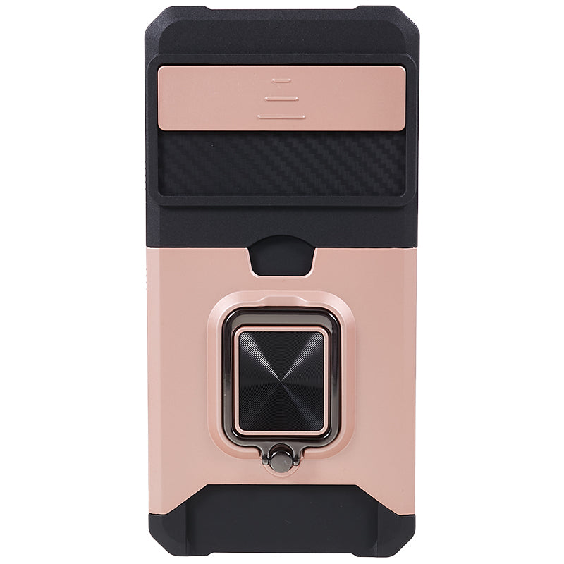 For Google Pixel 8 Card Holder Kickstand Phone Case Slide Lens Protection PC+TPU Phone Cover