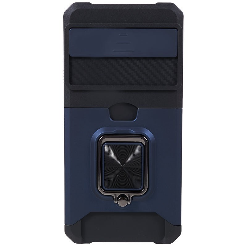 For Google Pixel 8 Card Holder Kickstand Phone Case Slide Lens Protection PC+TPU Phone Cover