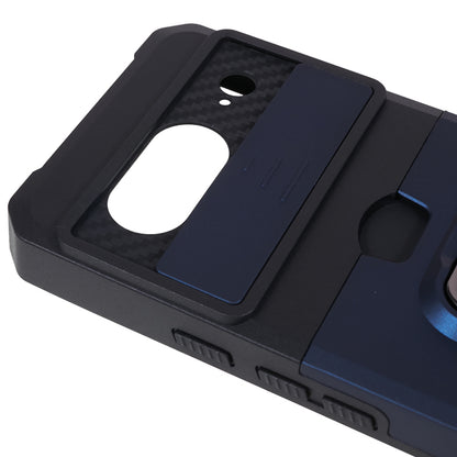 For Google Pixel 8 Card Holder Kickstand Phone Case Slide Lens Protection PC+TPU Phone Cover