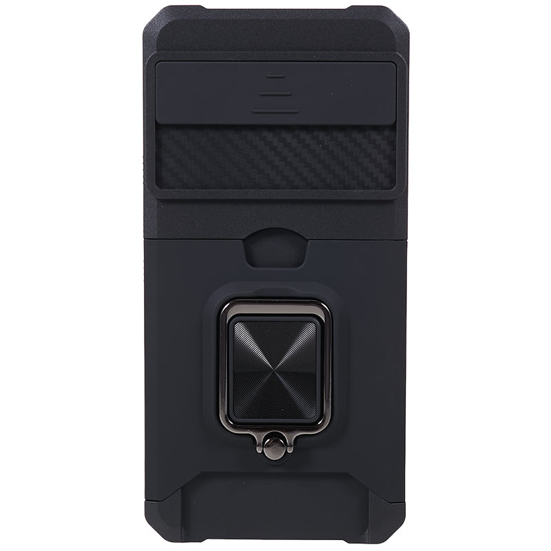 For Google Pixel 8 Card Holder Kickstand Phone Case Slide Lens Protection PC+TPU Phone Cover