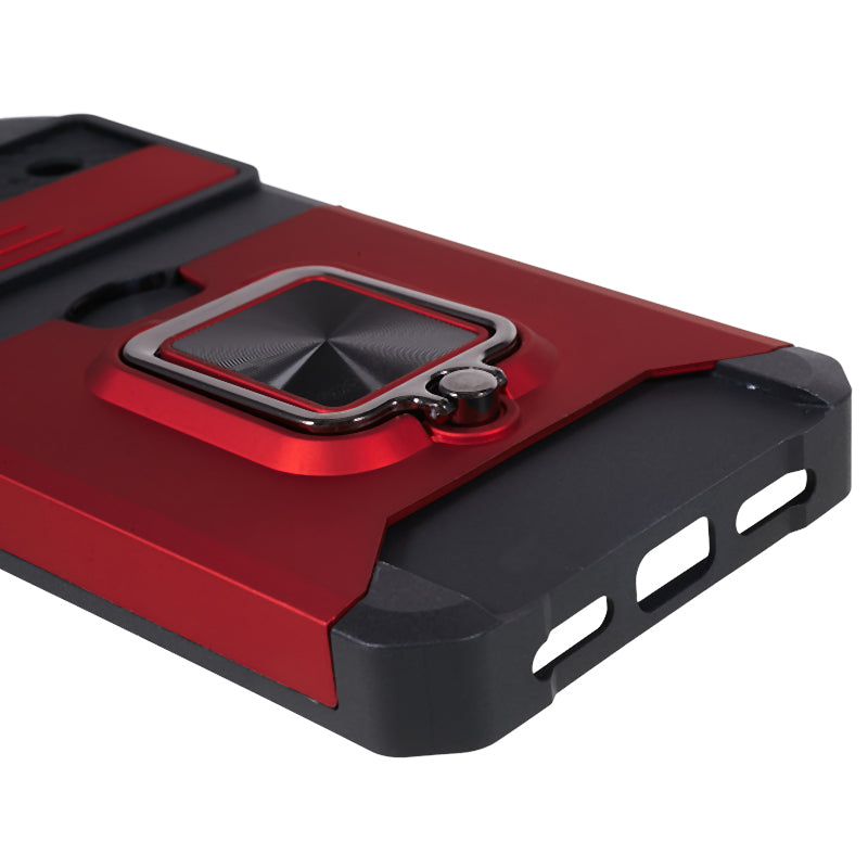 For Google Pixel 8 Card Holder Kickstand Phone Case Slide Lens Protection PC+TPU Phone Cover