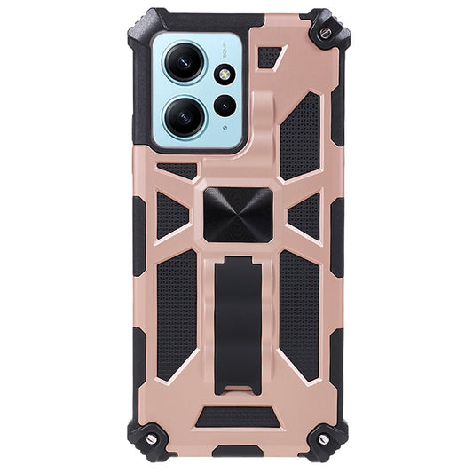 Kickstand Phone Case for Xiaomi Redmi Note 12 4G , PC + TPU Drop-proof Protective Phone Cover