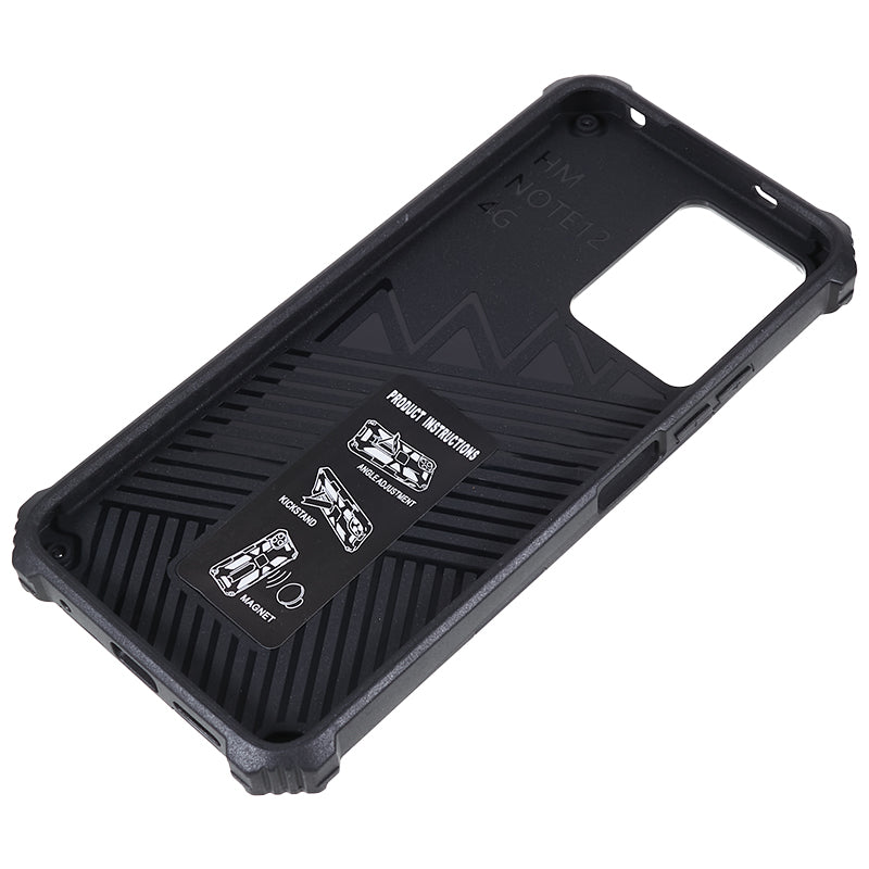 Kickstand Phone Case for Xiaomi Redmi Note 12 4G , PC + TPU Drop-proof Protective Phone Cover