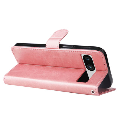 For Google Pixel 7a Calf Texture Leather Phone Case Zipper Pocket Wallet Flip Stand Cover