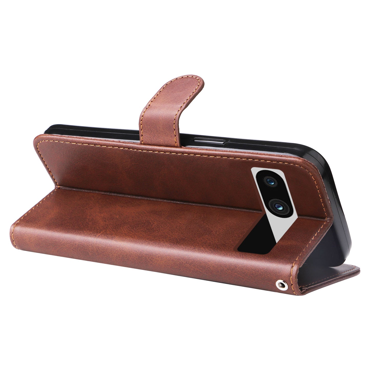 For Google Pixel 7a Calf Texture Leather Phone Case Zipper Pocket Wallet Flip Stand Cover