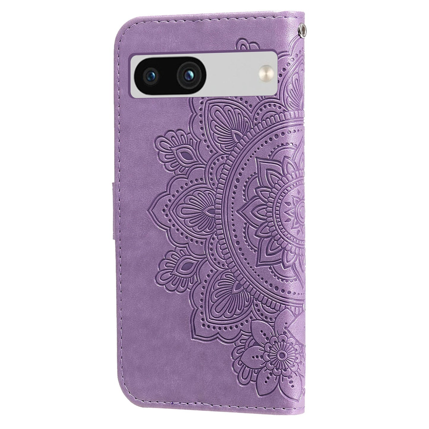 For Google Pixel 7a Anti-Scratch PU Leather Cover Case Flower Imprinting Phone Stand Wallet Phone Shell