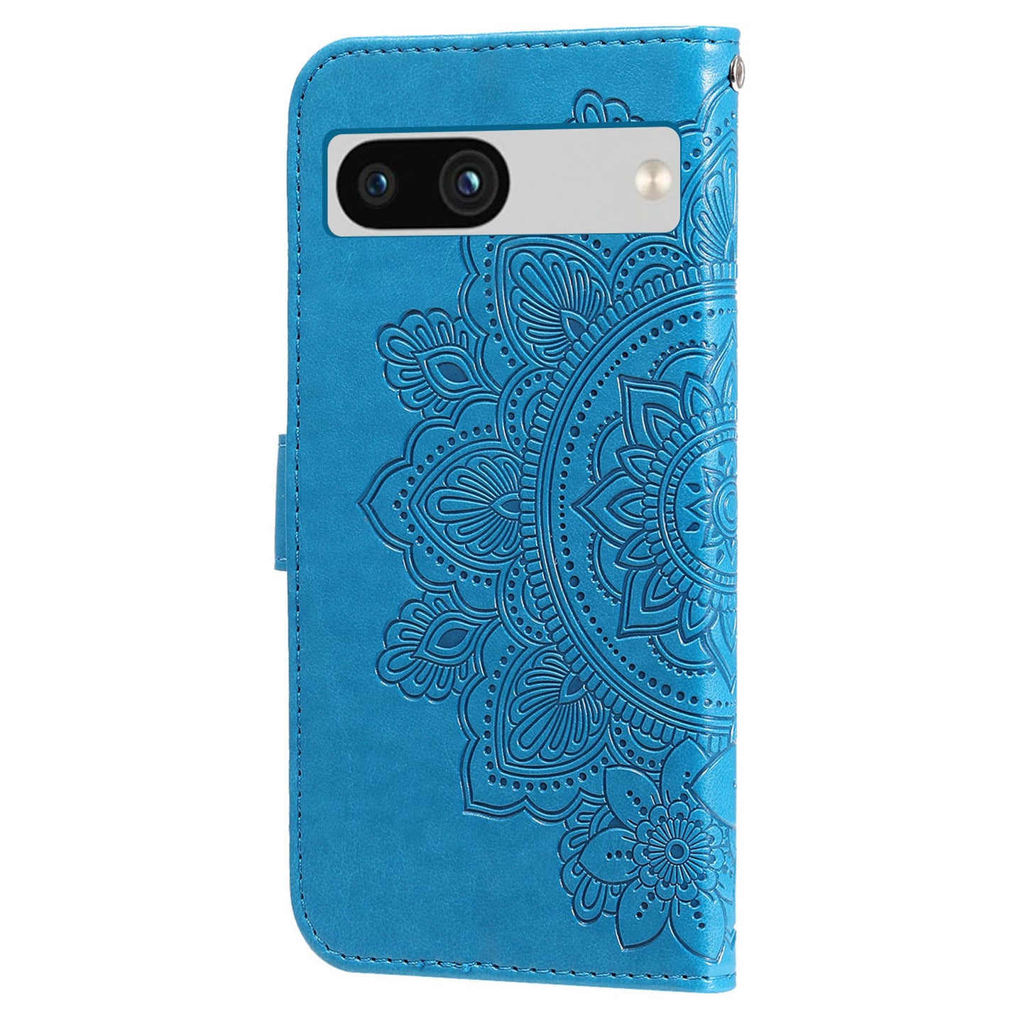 For Google Pixel 7a Anti-Scratch PU Leather Cover Case Flower Imprinting Phone Stand Wallet Phone Shell