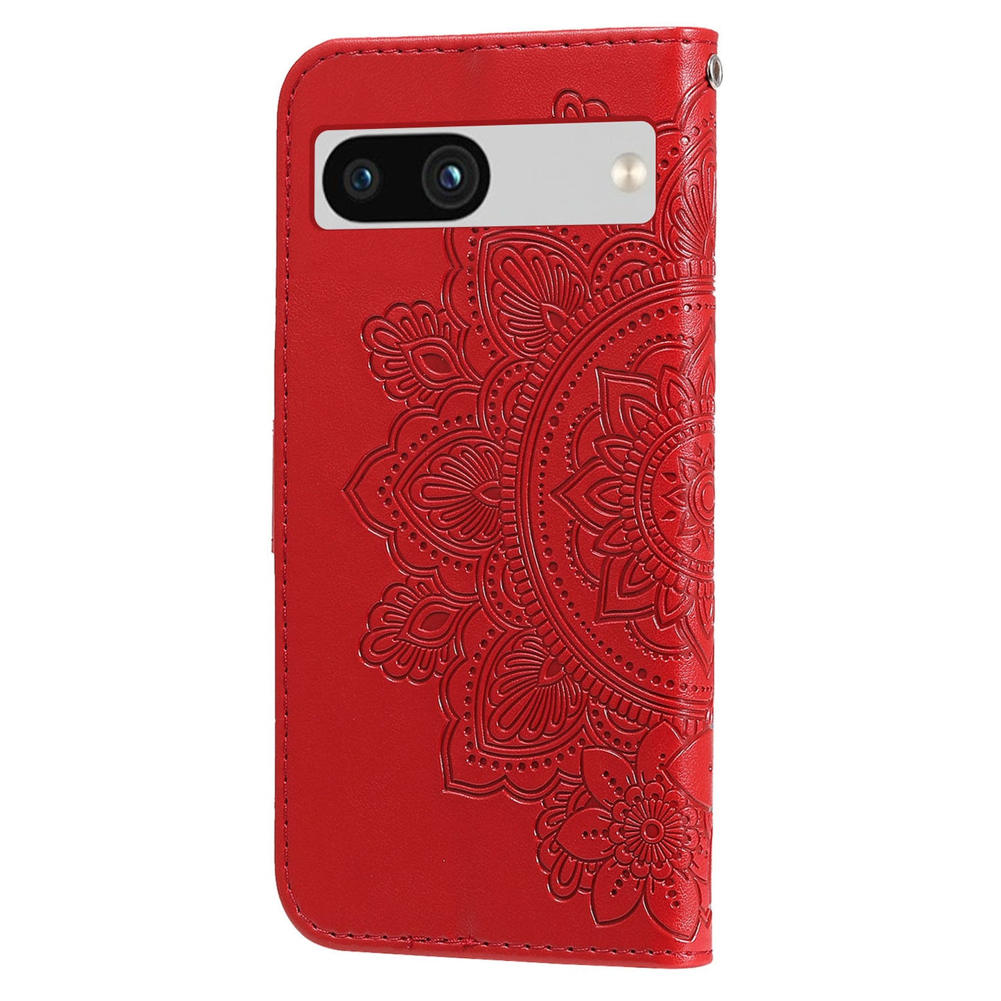 For Google Pixel 7a Anti-Scratch PU Leather Cover Case Flower Imprinting Phone Stand Wallet Phone Shell