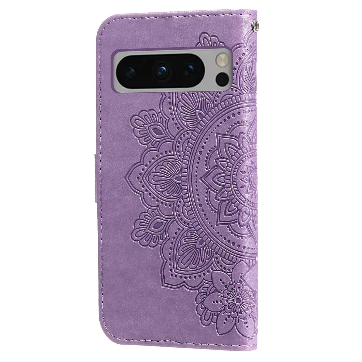 For Google Pixel 8 Pro Imprinting Flower Cell Phone Stand Wallet Shell PU Leather Cover Case