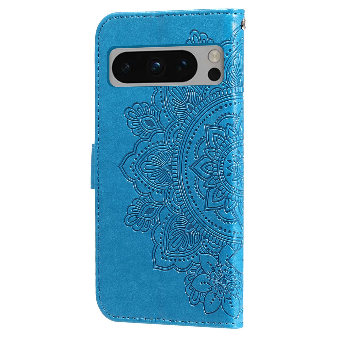 For Google Pixel 8 Pro Imprinting Flower Cell Phone Stand Wallet Shell PU Leather Cover Case