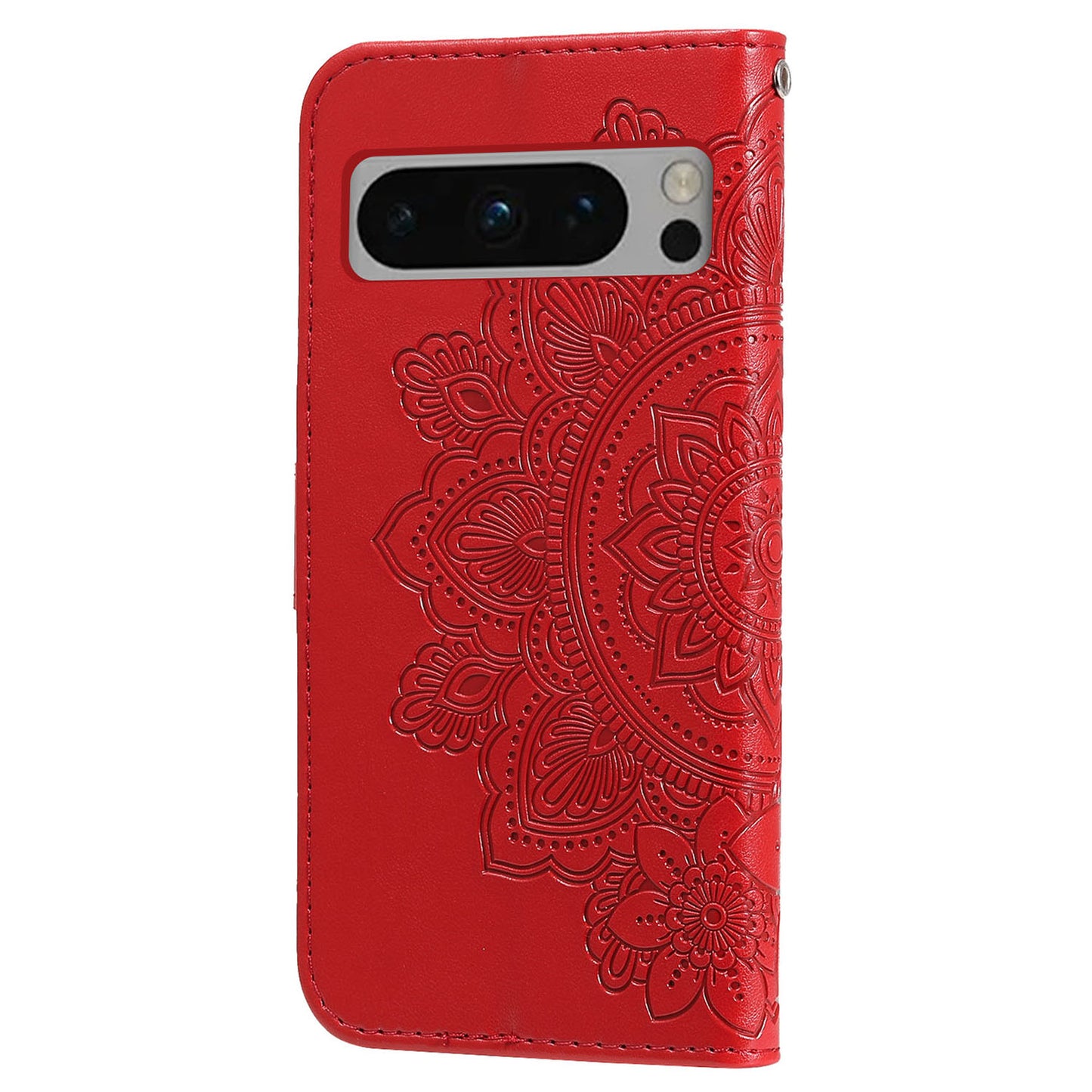 For Google Pixel 8 Pro Imprinting Flower Cell Phone Stand Wallet Shell PU Leather Cover Case