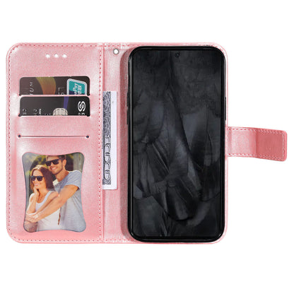 For Google Pixel 8 Pro Imprinting Flower Cell Phone Stand Wallet Shell PU Leather Cover Case