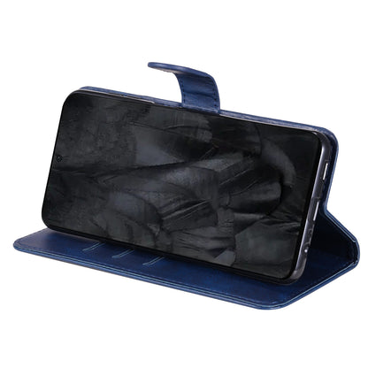 For Google Pixel 8 Pro Calf Texture Phone Case Zipper Pocket Leather Wallet Stand Cover