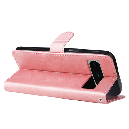 For Google Pixel 8 Pro Calf Texture Phone Case Zipper Pocket Leather Wallet Stand Cover