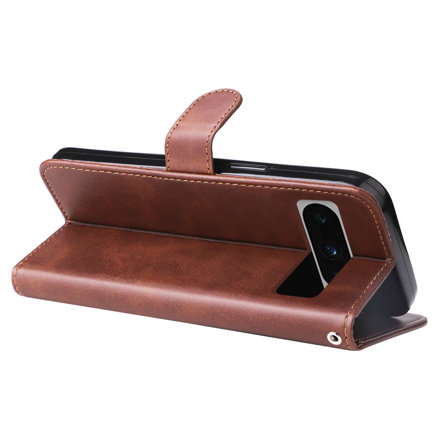 For Google Pixel 8 Pro Calf Texture Phone Case Zipper Pocket Leather Wallet Stand Cover