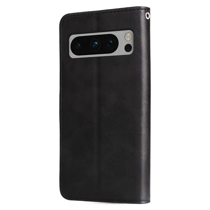 For Google Pixel 8 Pro Calf Texture Phone Case Zipper Pocket Leather Wallet Stand Cover