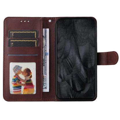 For Google Pixel 8 Pro Calf Texture Wallet Stand Flip Cover PU Leather Phone Case with Strap