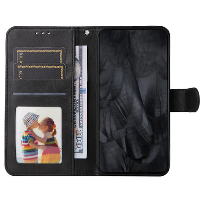 For Google Pixel 8 Pro Calf Texture Wallet Stand Flip Cover PU Leather Phone Case with Strap