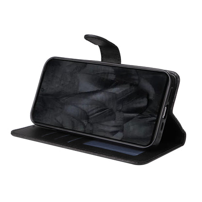 For Google Pixel 8 Pro Calf Texture Wallet Stand Flip Cover PU Leather Phone Case with Strap