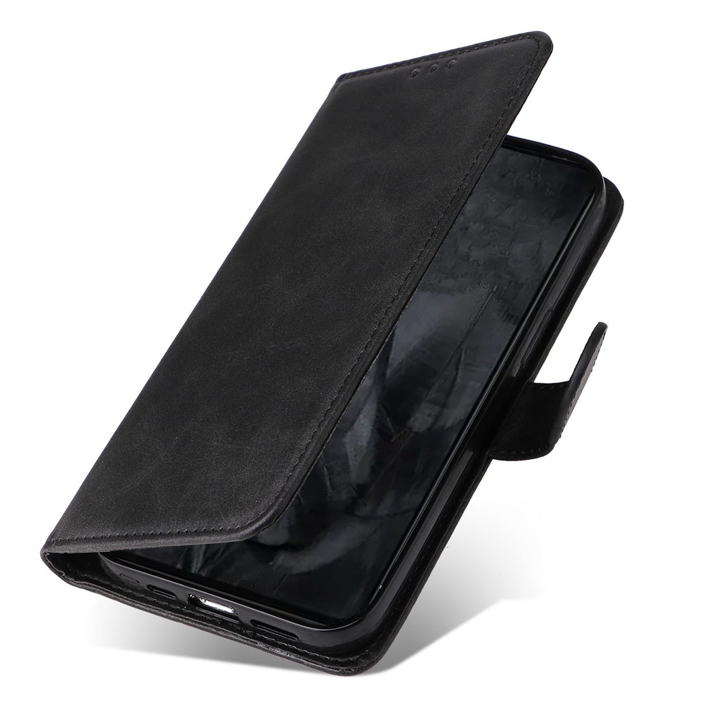 For Google Pixel 8 Pro Calf Texture Wallet Stand Flip Cover PU Leather Phone Case with Strap