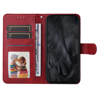 For Google Pixel 8 Pro Calf Texture Wallet Stand Flip Cover PU Leather Phone Case with Strap
