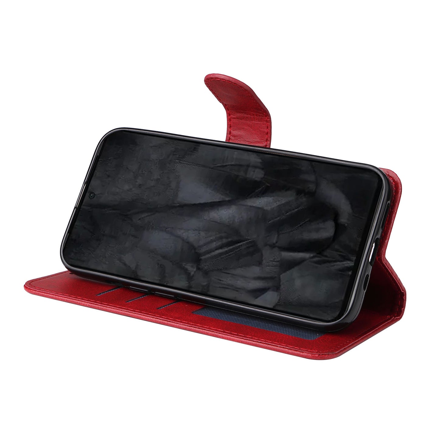 For Google Pixel 8 Pro Calf Texture Wallet Stand Flip Cover PU Leather Phone Case with Strap