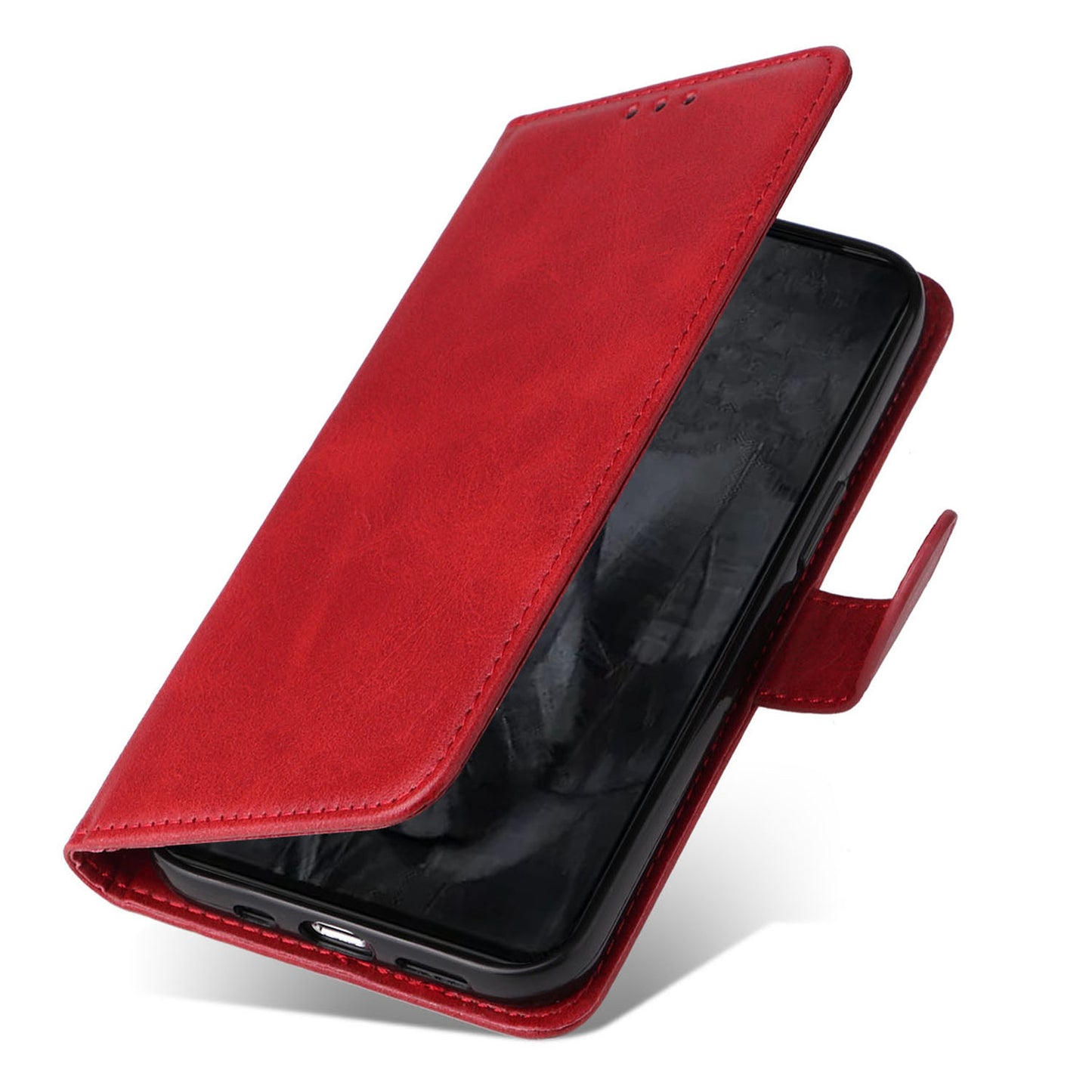 For Google Pixel 8 Pro Calf Texture Wallet Stand Flip Cover PU Leather Phone Case with Strap