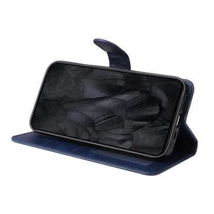 For Google Pixel 8 Pro Calf Texture Wallet Stand Flip Cover PU Leather Phone Case with Strap