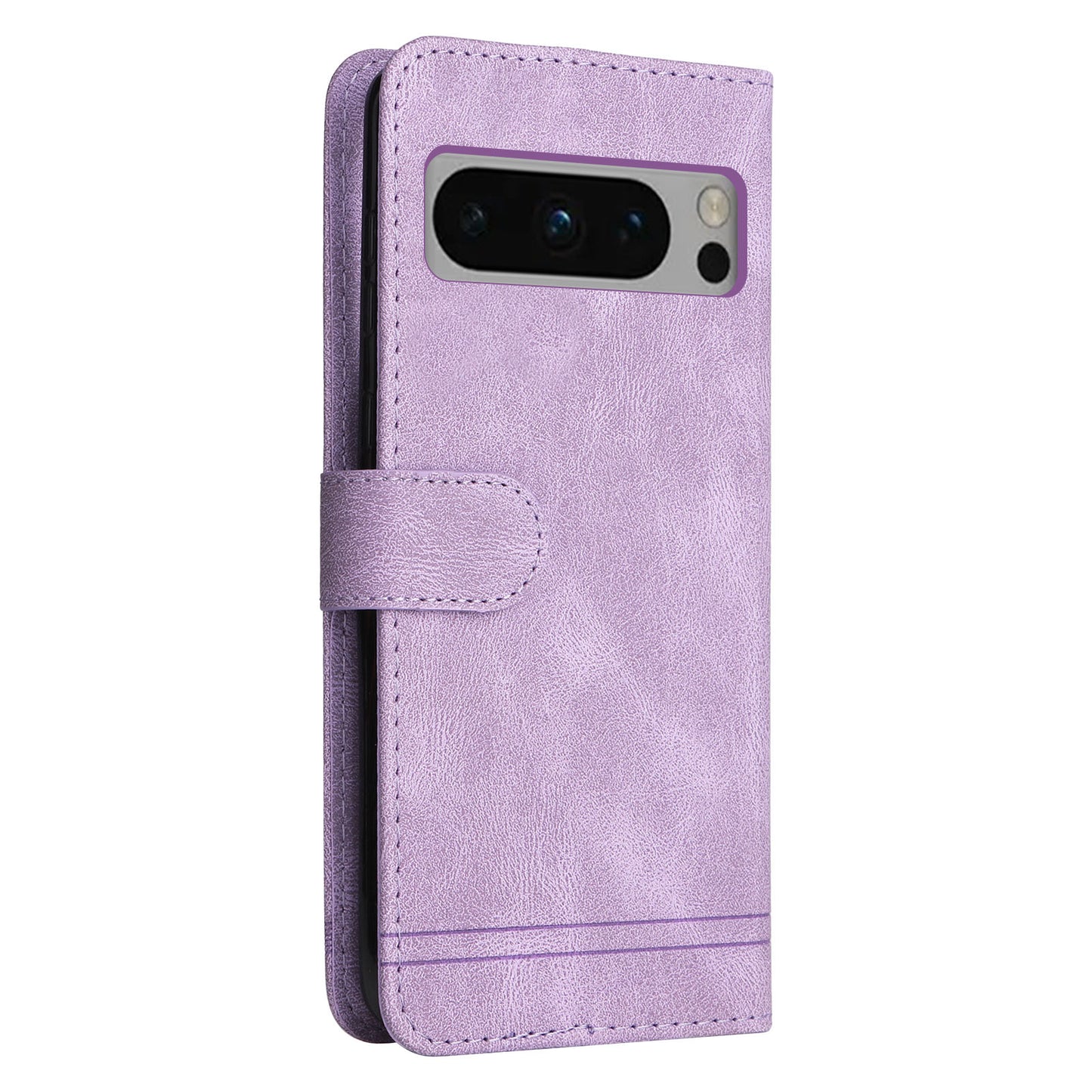 For Google Pixel 8 Pro Imprinted Lines PU Leather Wallet Phone Case Stand Cover Skin-touch Feeling Phone Shell