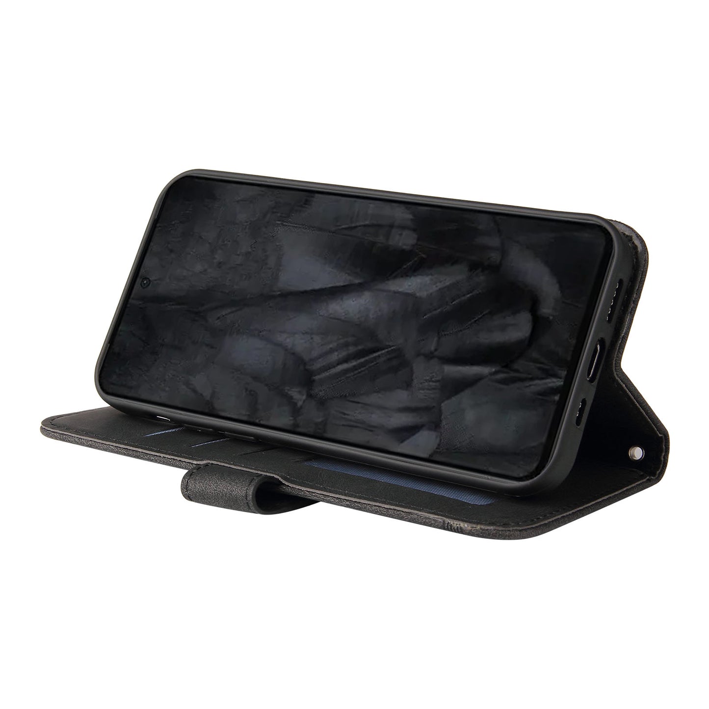 For Google Pixel 8 Pro Imprinted Lines PU Leather Wallet Phone Case Stand Cover Skin-touch Feeling Phone Shell