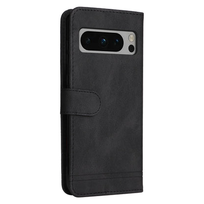 For Google Pixel 8 Pro Imprinted Lines PU Leather Wallet Phone Case Stand Cover Skin-touch Feeling Phone Shell