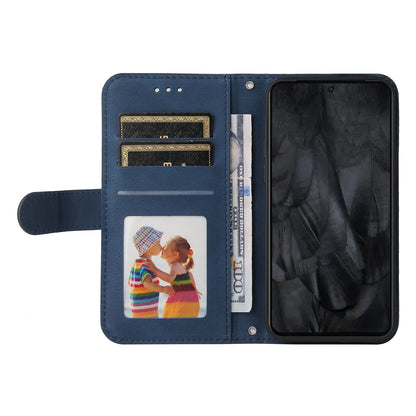For Google Pixel 8 Pro Imprinted Lines PU Leather Wallet Phone Case Stand Cover Skin-touch Feeling Phone Shell