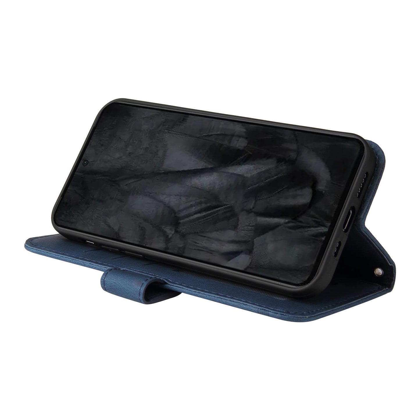 For Google Pixel 8 Pro Imprinted Lines PU Leather Wallet Phone Case Stand Cover Skin-touch Feeling Phone Shell