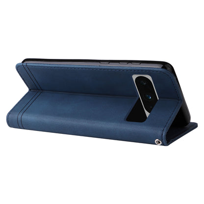 For Google Pixel 8 Pro Imprinted Lines PU Leather Wallet Phone Case Stand Cover Skin-touch Feeling Phone Shell