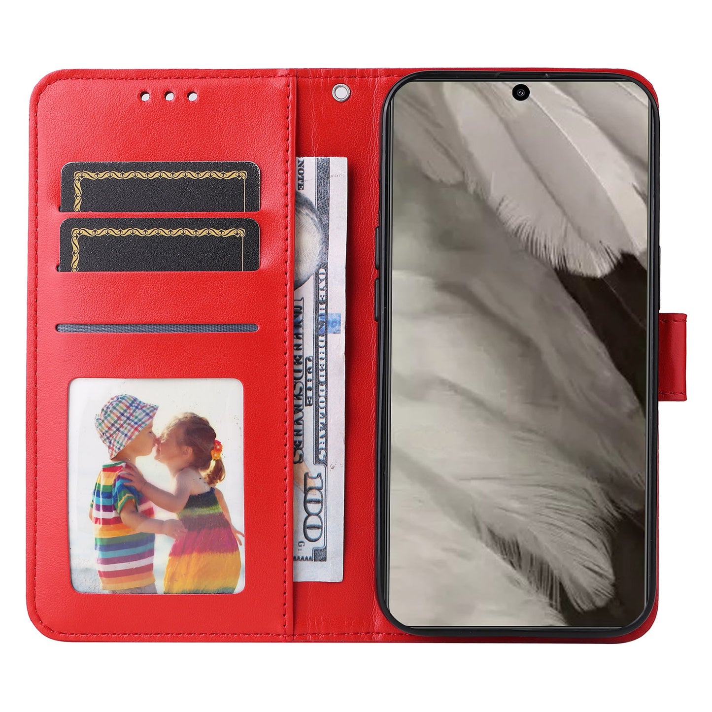 For Google Pixel 8 Sunflower Imprinted Phone Stand Cover PU Leather Wallet Mobile Case