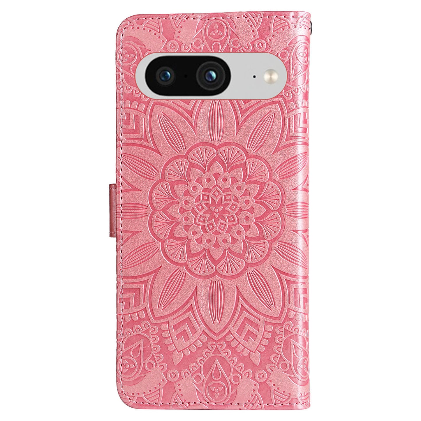 For Google Pixel 8 Sunflower Imprinted Phone Stand Cover PU Leather Wallet Mobile Case