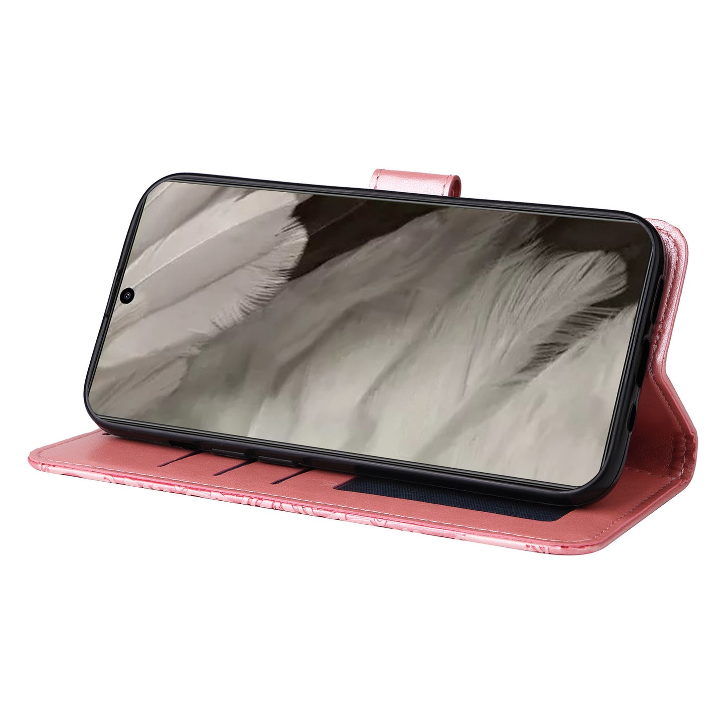 For Google Pixel 8 Sunflower Imprinted Phone Stand Cover PU Leather Wallet Mobile Case