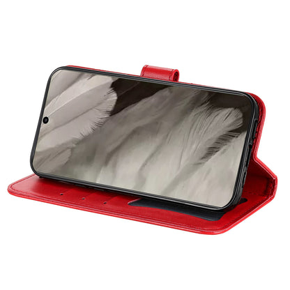 For Google Pixel 8 TPU+PU Leather Phone Cover Case Flower Imprinting Wallet Stand Shell