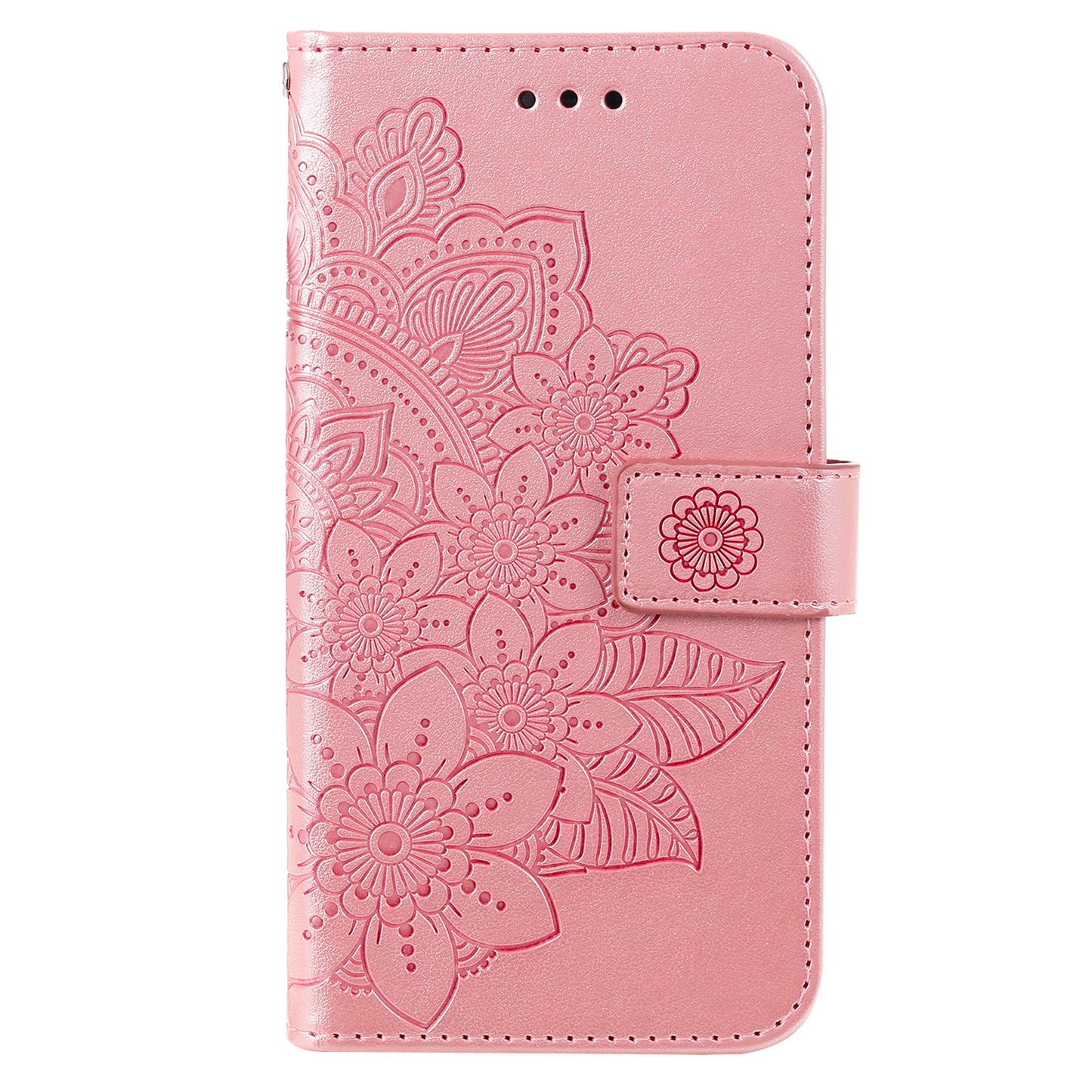 For Google Pixel 8 TPU+PU Leather Phone Cover Case Flower Imprinting Wallet Stand Shell