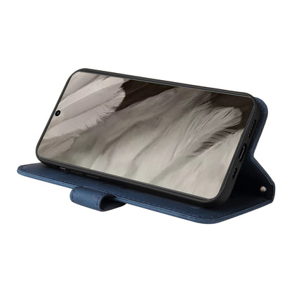 Protective Phone Cover for Google Pixel 8 , Imprinted Lines Stand Skin-touch Wallet PU Leather Case