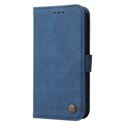 Protective Phone Cover for Google Pixel 8 , Imprinted Lines Stand Skin-touch Wallet PU Leather Case
