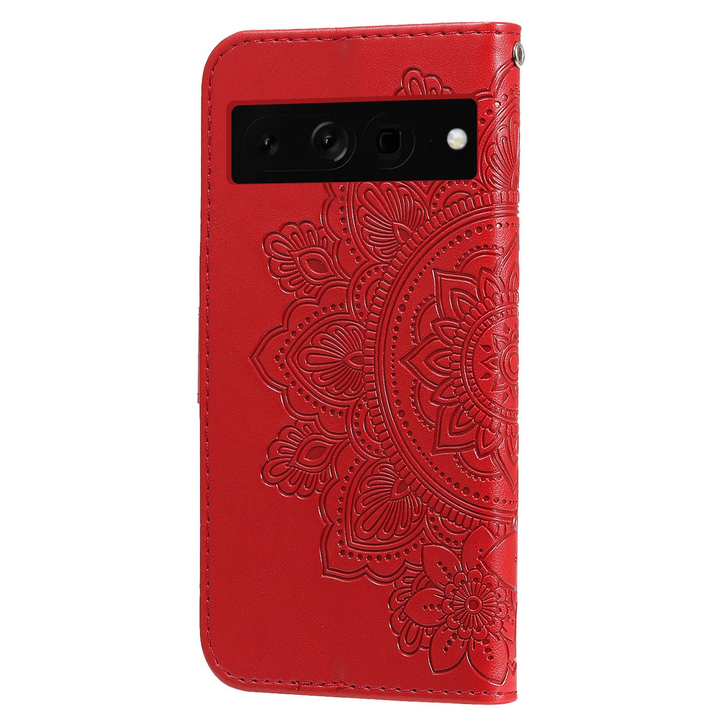 For Google Pixel 7 Pro 5G Stand Phone Cover Magnetic PU Leather Case Flower Imprinting Wallet