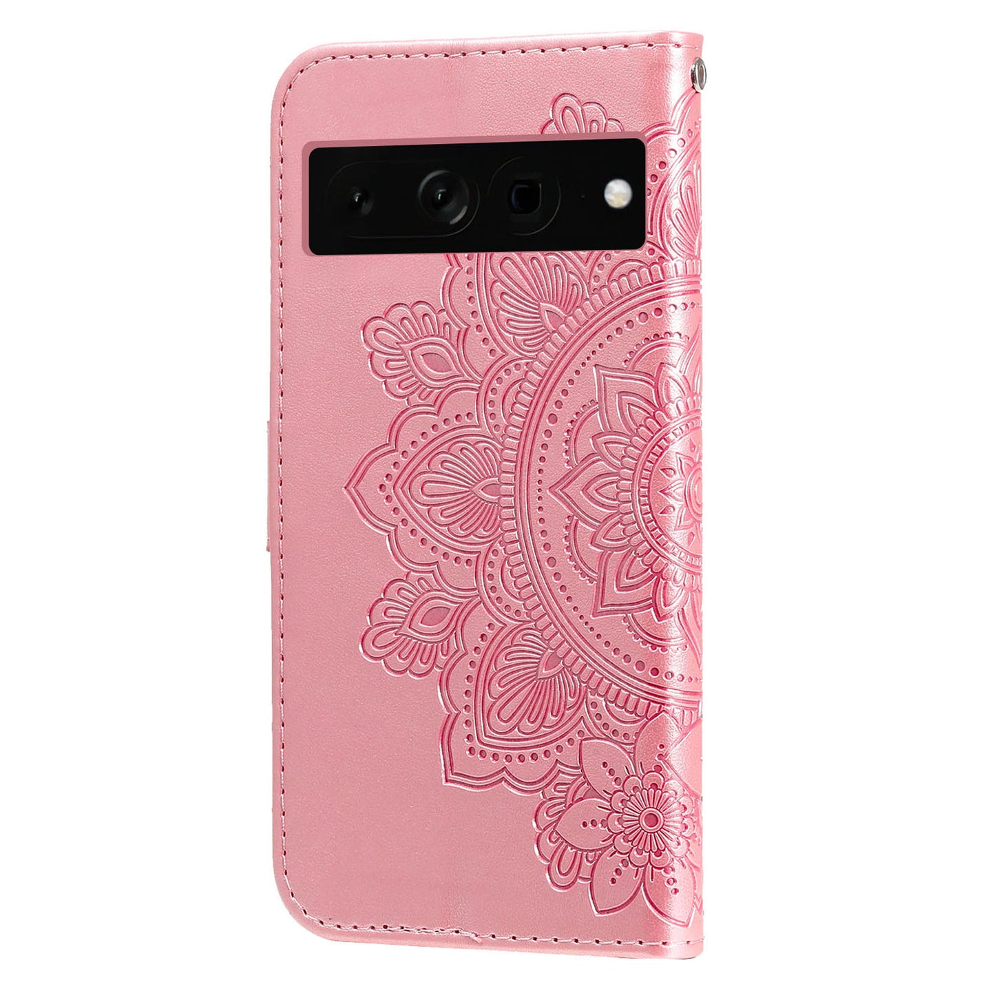 For Google Pixel 7 Pro 5G Stand Phone Cover Magnetic PU Leather Case Flower Imprinting Wallet