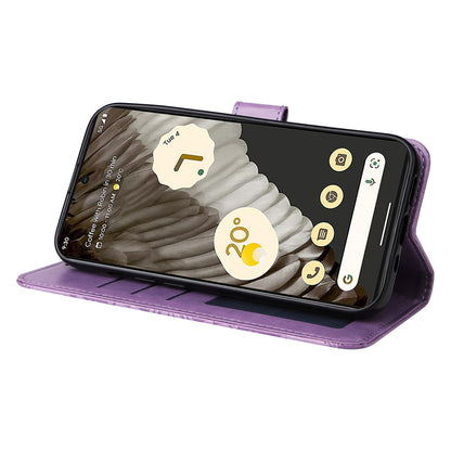 For Google Pixel 7 Pro 5G PU Leather Sunflower Imprinted Phone Case Flip Stand Wallet Cover