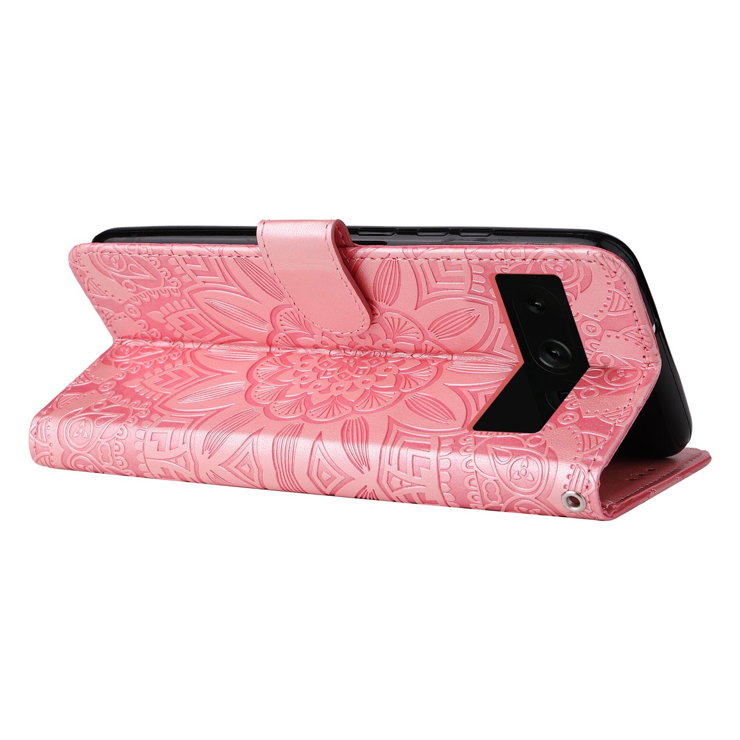 For Google Pixel 7 Pro 5G PU Leather Sunflower Imprinted Phone Case Flip Stand Wallet Cover